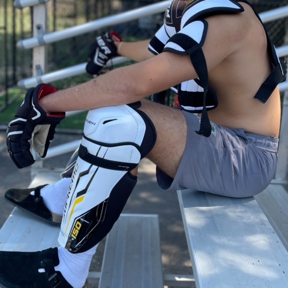 BAUER VAPORMAX X60 HOCKEY GLOVES 12” 30cm DYNAMIC ERGO THUMB JOCK JUNIOR MEN PRO - Picture 6 of 17